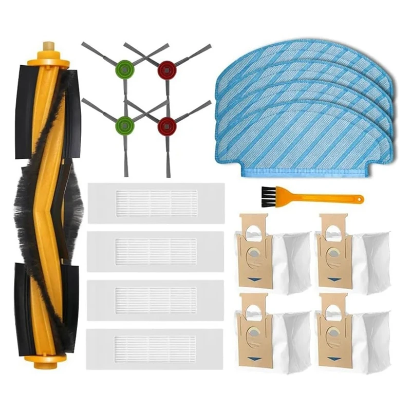 ตัวกรองแปรงด้านข้างแบบสูญญากาศชุดถุงหูรูดอะไหล่สำหรับ Ecovacs deebot N10 / N10 PLUS