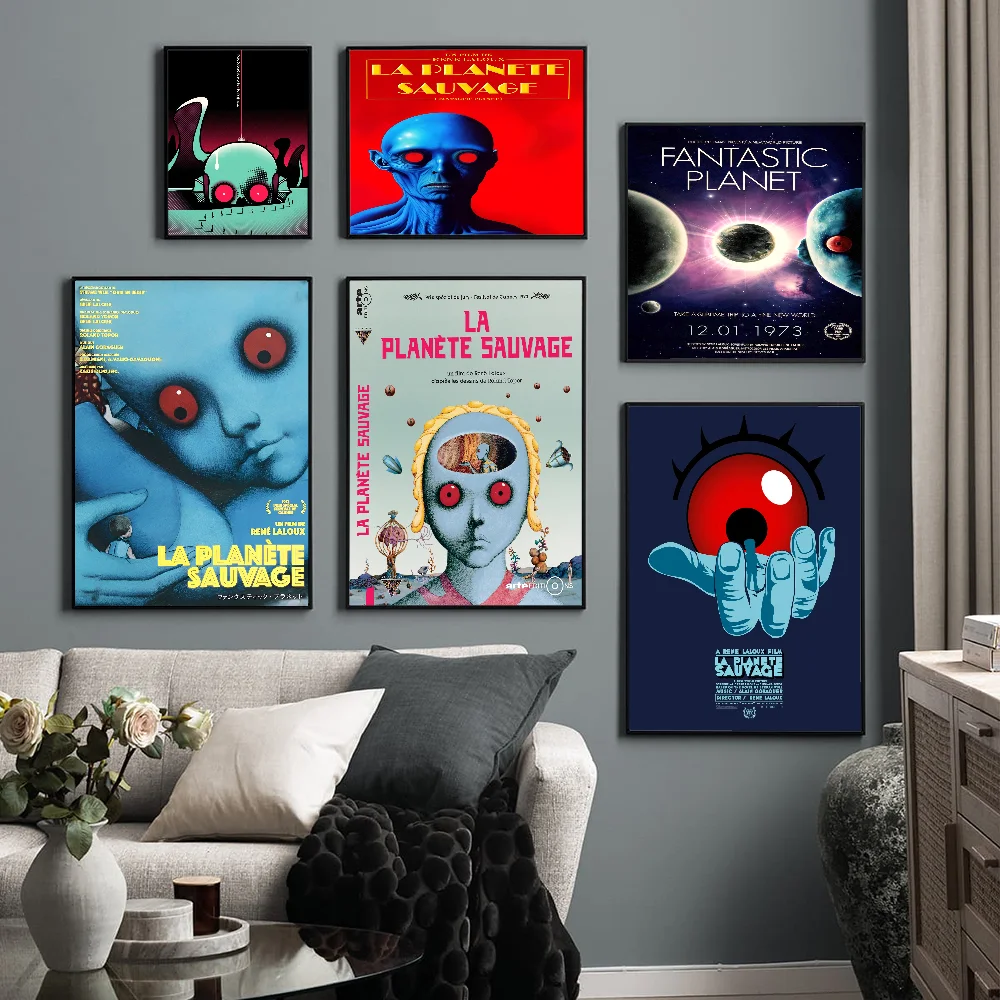 Fantastic Planet La Planete Sauvage Classic Movie Posters Fancy Wall Sticker For Living Room Bar Decoration Room Wall Decor