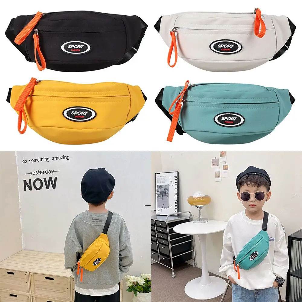 Fashion Zipper Children's Chest Bag Large Capacity Water Proof Fanny Pack Ultralight Versatile Waist Bag