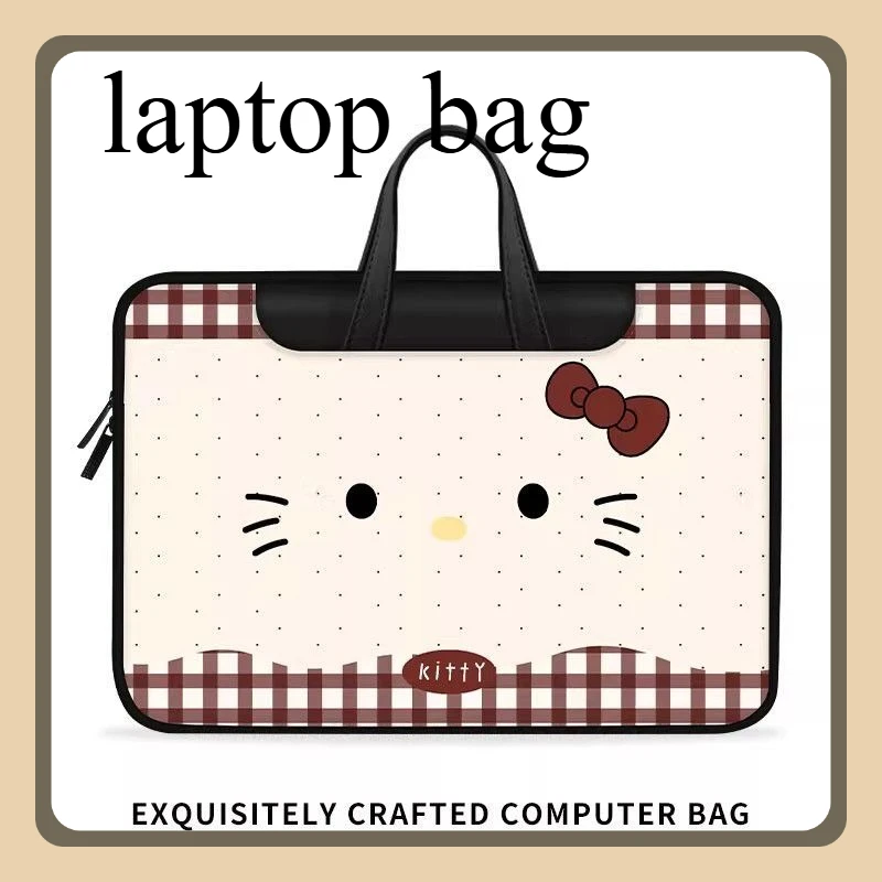 

Miniso Animation Sanrio Hello Kitty Laptop Bag Cute Large Capacity Tablet Organizer Cartoon Handbag Laptop Case 12 13 14 15 16in
