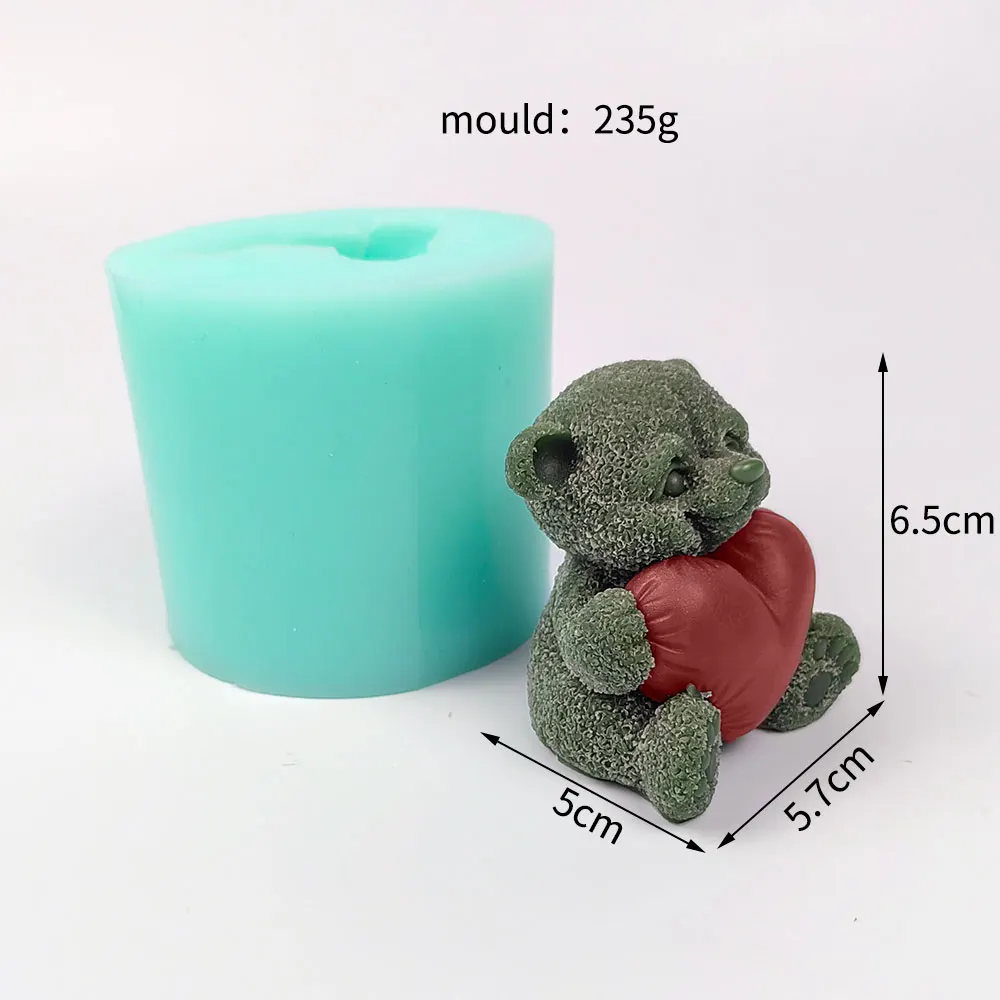 

3D Love Pillow and Bear Molds, Silicone Soap Molds, Cute Bears, Wedding, Birthday, Valentine's Day, Candle Mold, Clay Resin