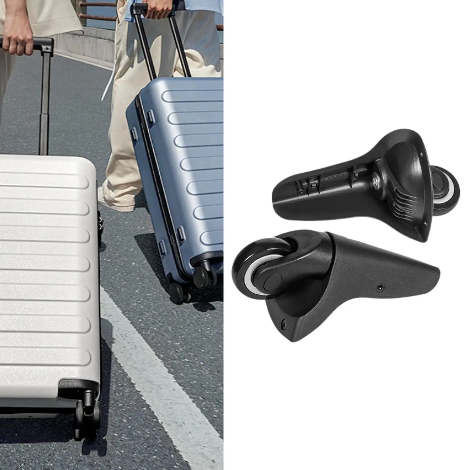 2 Pieces Luggage Suitcase Wheels Swivel Wheels for Carrier Travel Suitcases