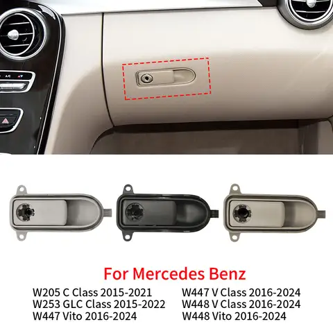 자동차 글러브 박스 핸들 커버 뚜껑 잠금 도구 상자 글러브 박스 커버 스위치 메르세데스 벤츠 W205 W253 W447 W448 C GLC V 클래스 Vito