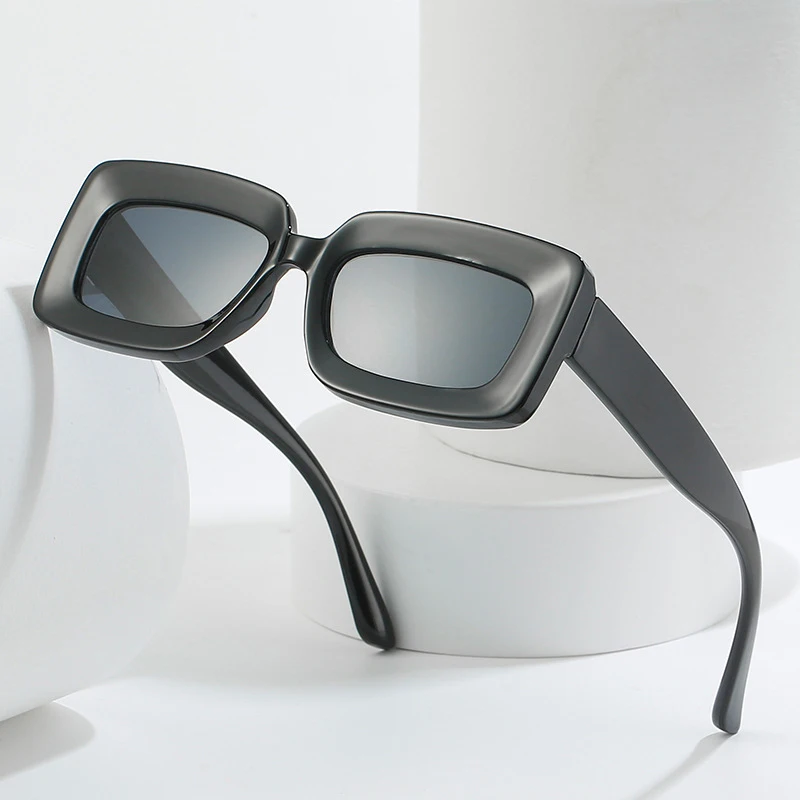 Popular Women's Sunglasses Trend Vintage Rectangle Big Frame Purple Square Glasses 2022 Fashion Women Sun Glasses Ladies Eyewear image 5