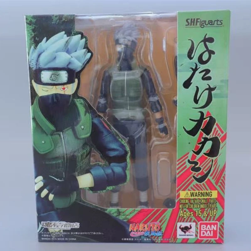 

BANDAI Naruto Original Box Figure SHF Naruto Series First Edition 1.0 Kakashi Hatake Anime Goods Model Figure Collectible Gift