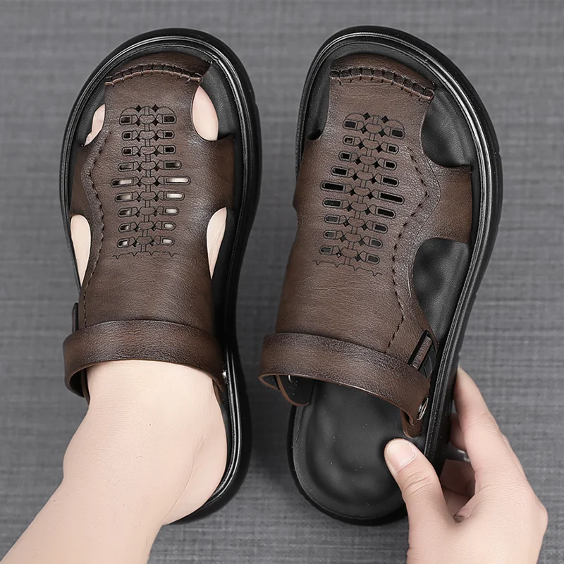 

2026 Summer Trendy Dual Purpose One Strap Slippers Casual Beach Sandals Flexible Non Slip Sole for Indoor Outdoor Use