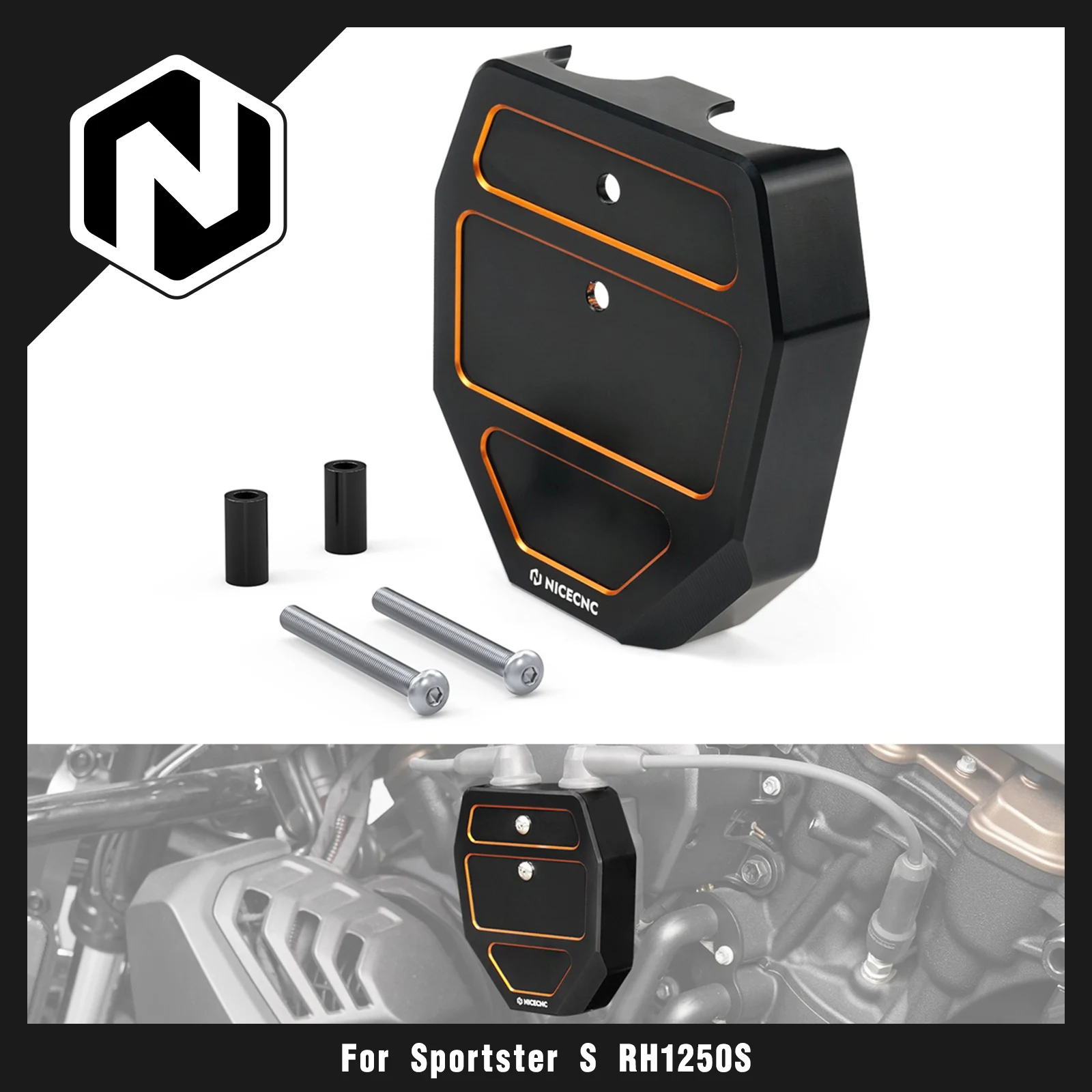 

NICECNC Ignition Coil Guard For Harley Sportster S RH1250S 2021-2024 Pan America 1250 RA1250/Special RA1250S 2023 2022 31600166