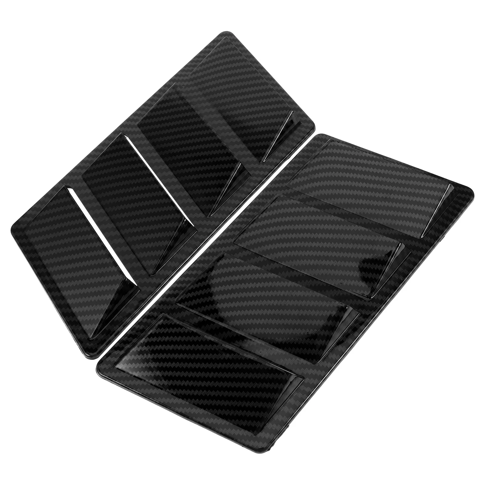 

2pcs Hood Air Vents Realistic Shark Gill Durable Abs Universal Car Bonnet Scoop Cover Engine Piece Exhaust Head