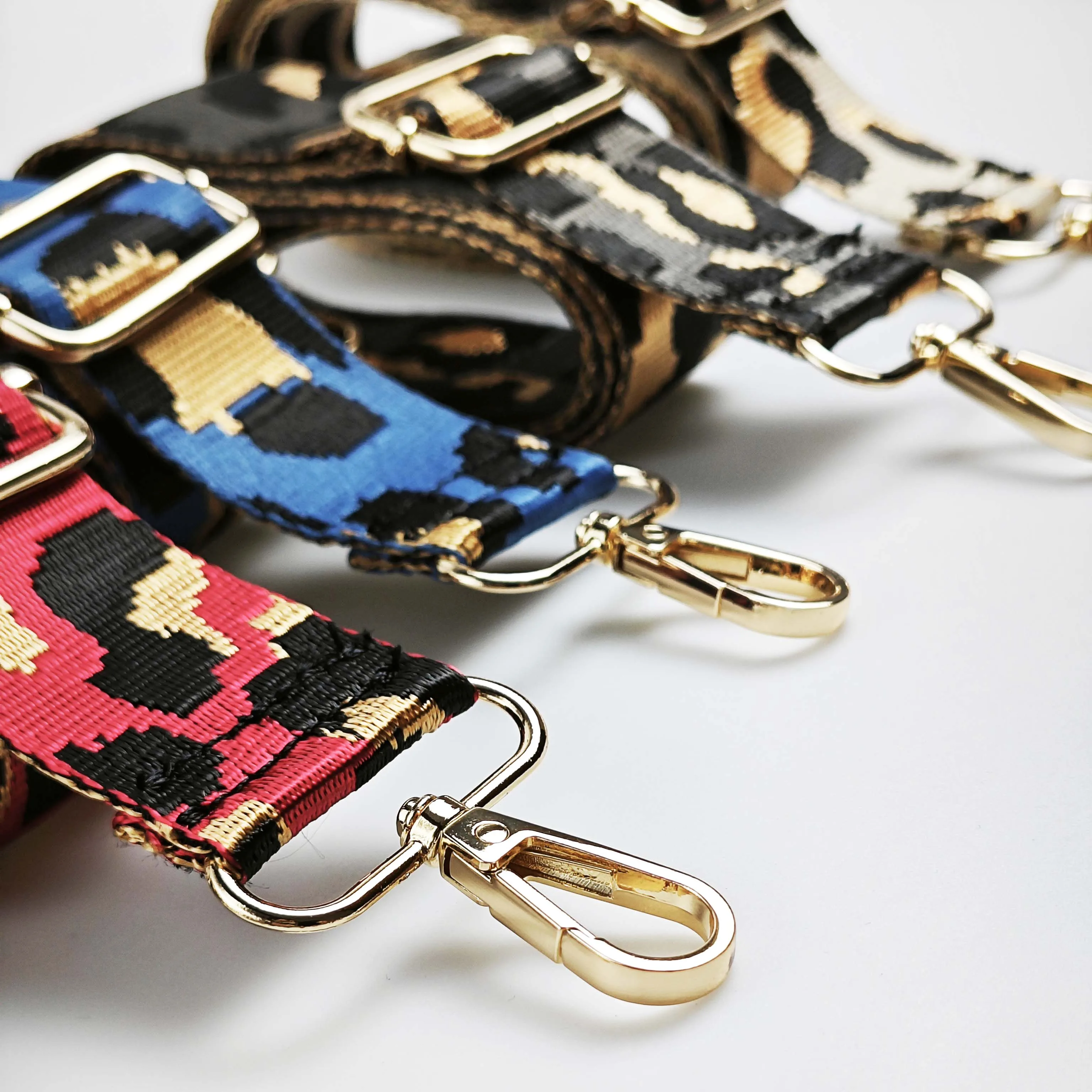 1 Piece 1.50inch Wide Adjustable Handbag Purse Strap Replacement Crossbody Shoulder Strap Leopard Jacquarded  Strap
