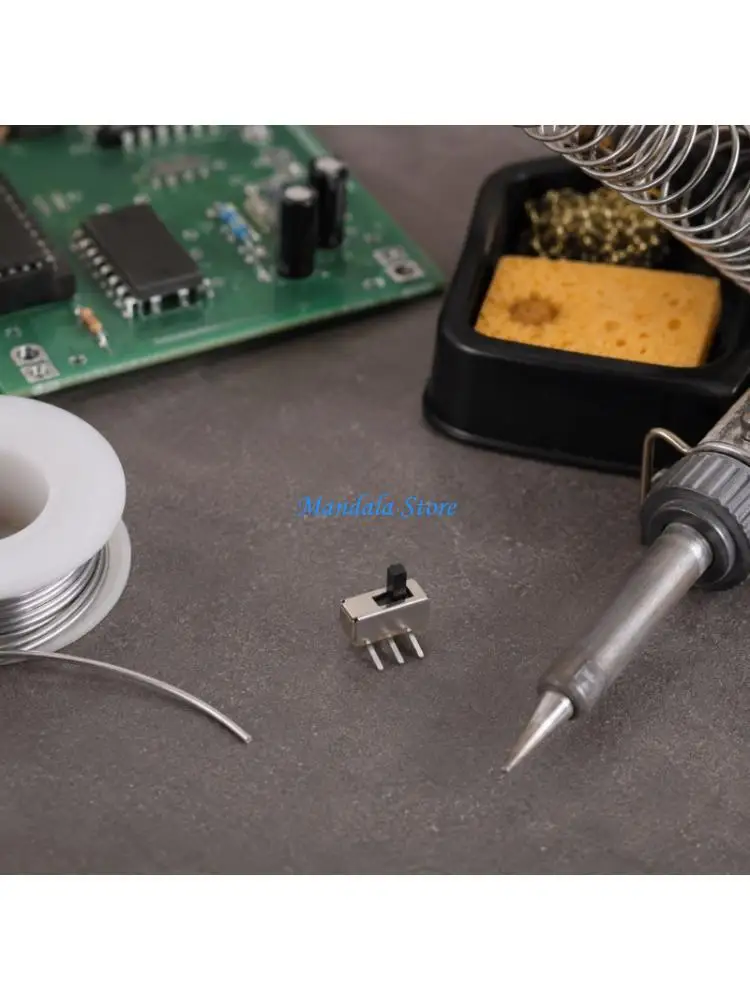 U2JC Mini Circuit Slide Switches SS12D005 Small Toggle Switches, 3 Pin Through Hole Board Contact Part for Mode Change, 20 Count