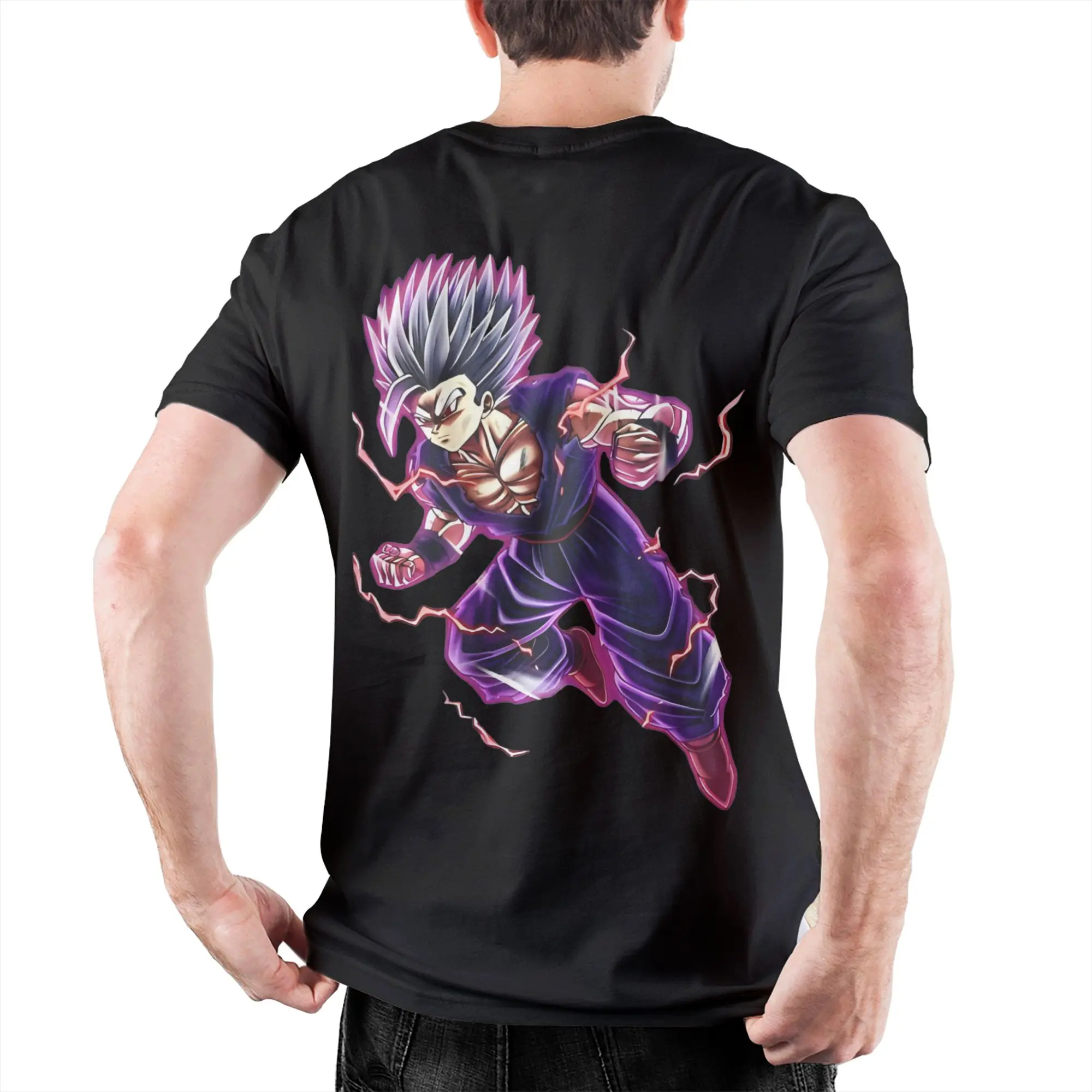 Dragon Ball Camisetas Gohan Beast para hombre y mujer, camiseta novedosa 100% de algodón, camisetas con cuello redondo, camisetas de manga corta de talla grande
