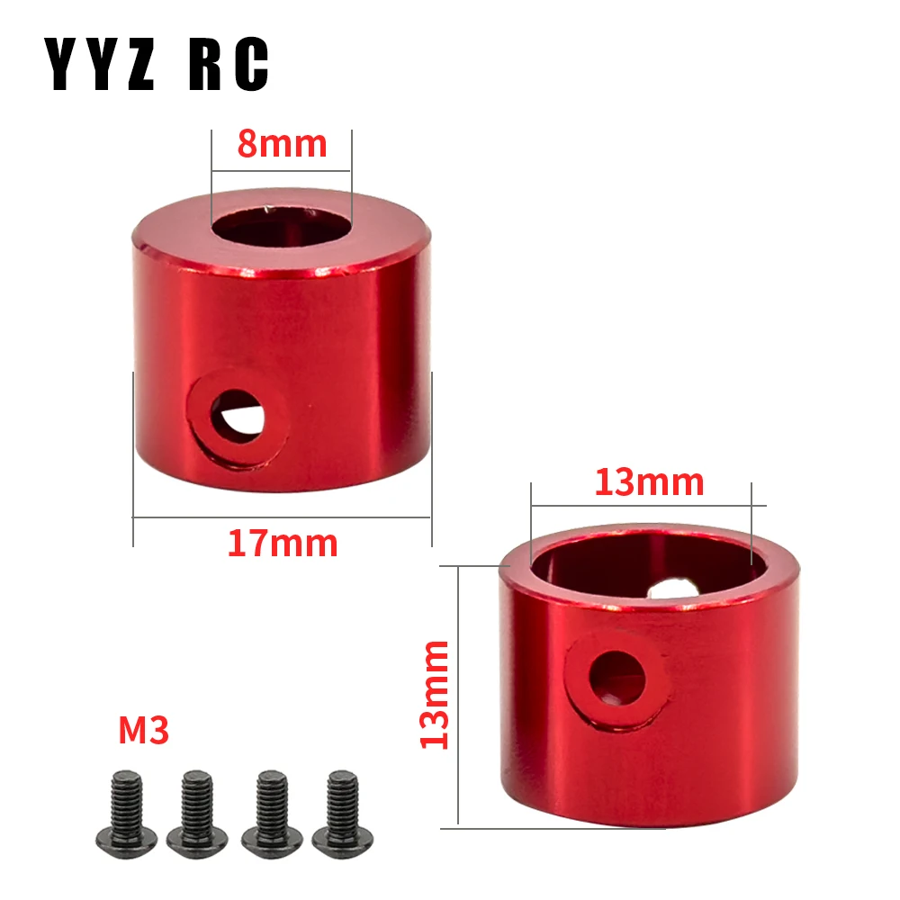 Tutup tabung poros belakang aluminium logam, untuk Axial Scx10 Pro suku cadang Upgrade Remote Control Aksesori Mobil Crawler Rc skala 1/10