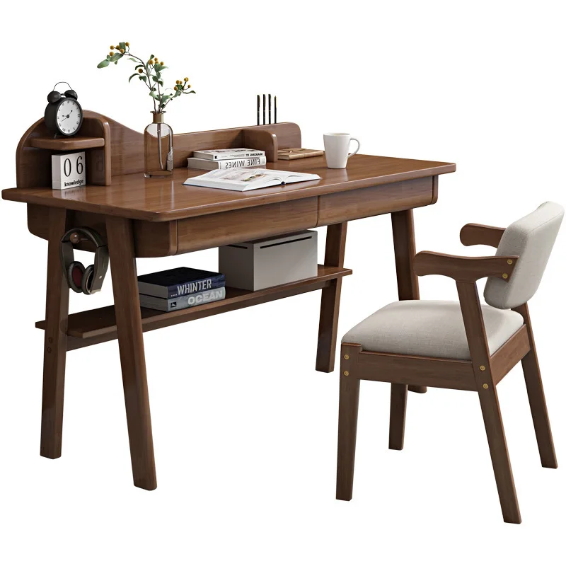 Solid wood desk Nordic simple modern student desks and chairs Home office Computer desk Children's study table