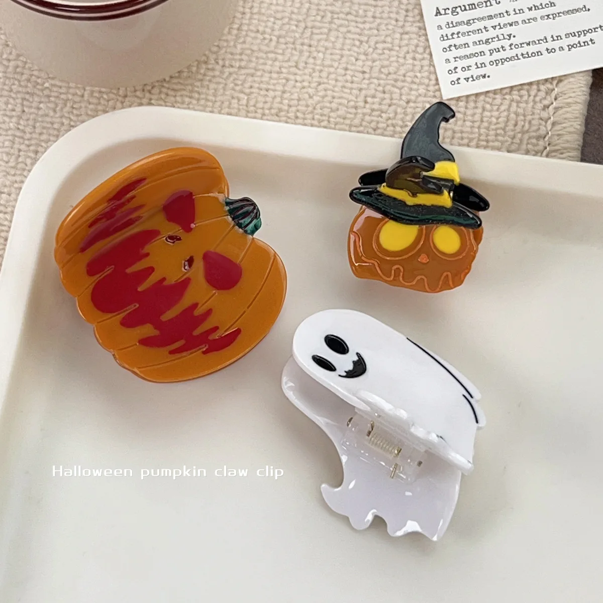 

Новинка забавная заколка для волос в виде черепа тыквы на Хэллоуин забавная заколка для волос с уксусной кислотой милые Креативные Мультяшные аксессуары для волос для женщин