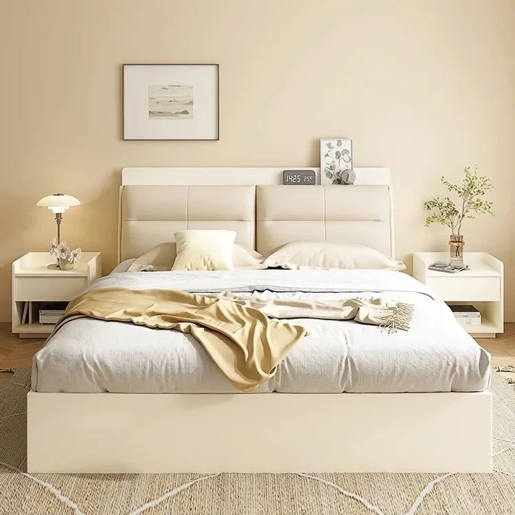 Tweepersoonsbed, modern minimalistisch met opbergbed met lade Hoofdslaapkamer