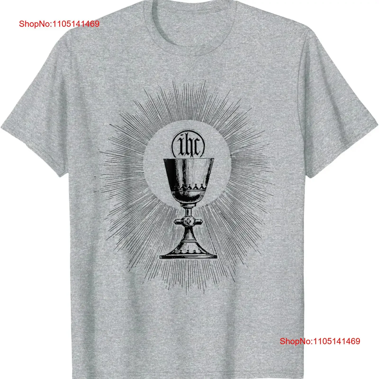 Chalice for Catholic Mass Holy Eucharist First Communion T Shirt  vintage Washed Stretched streetwear graphic