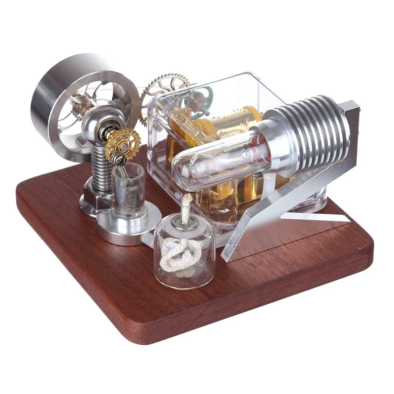 Power Music Box Stirling Engine Model Puzzle Physics Technology Crafts Physics Experiment Decorative Ornament