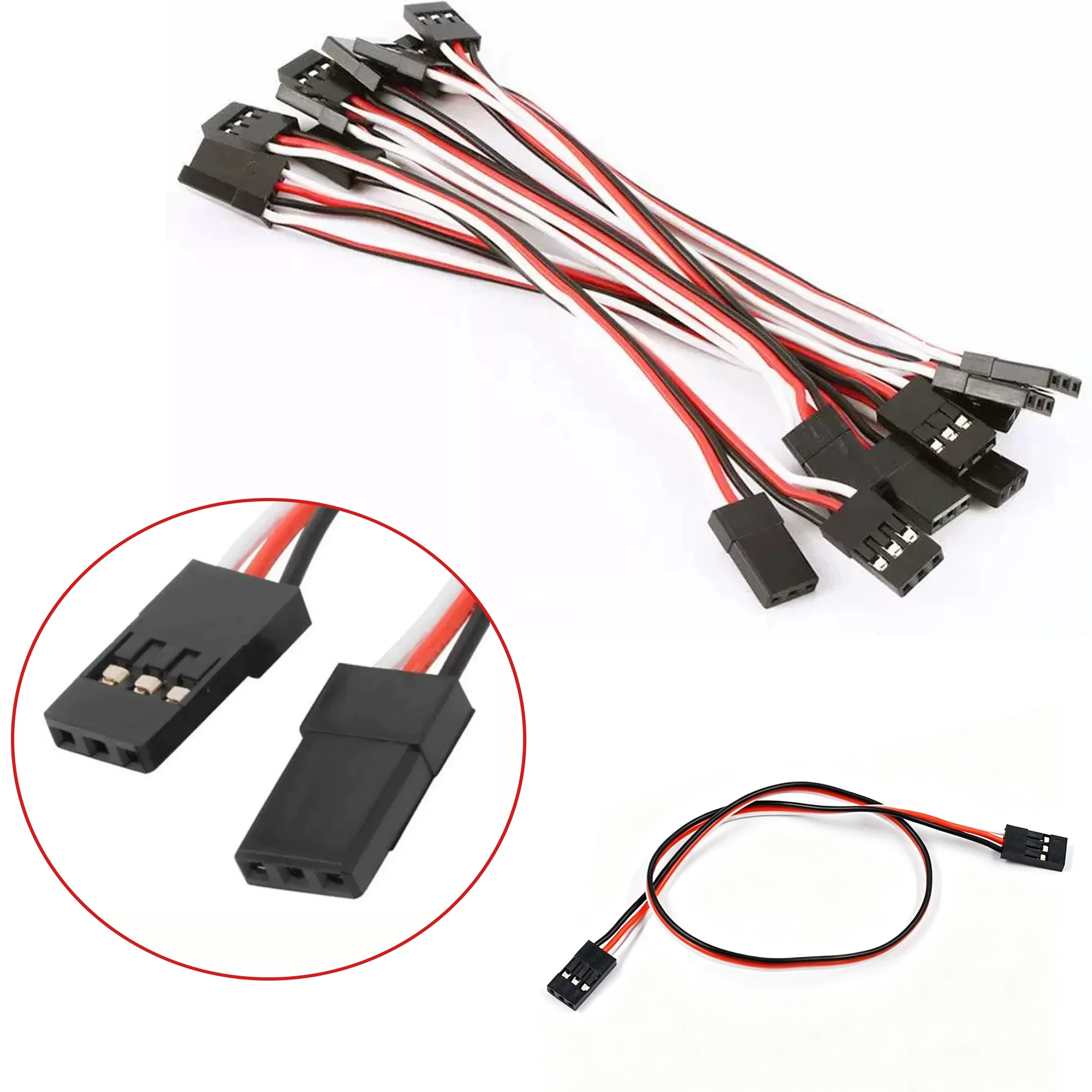 10CM 15CM 50CM Servo Extension Lead Wire Cable Male & Male For JR Plug Servo Plane Quadcopter Car Truck Toys
