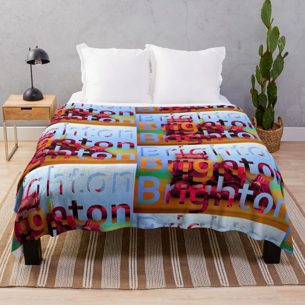 Brighton Bulldozer Throw Blanket Summer Beddings Quilt Blankets