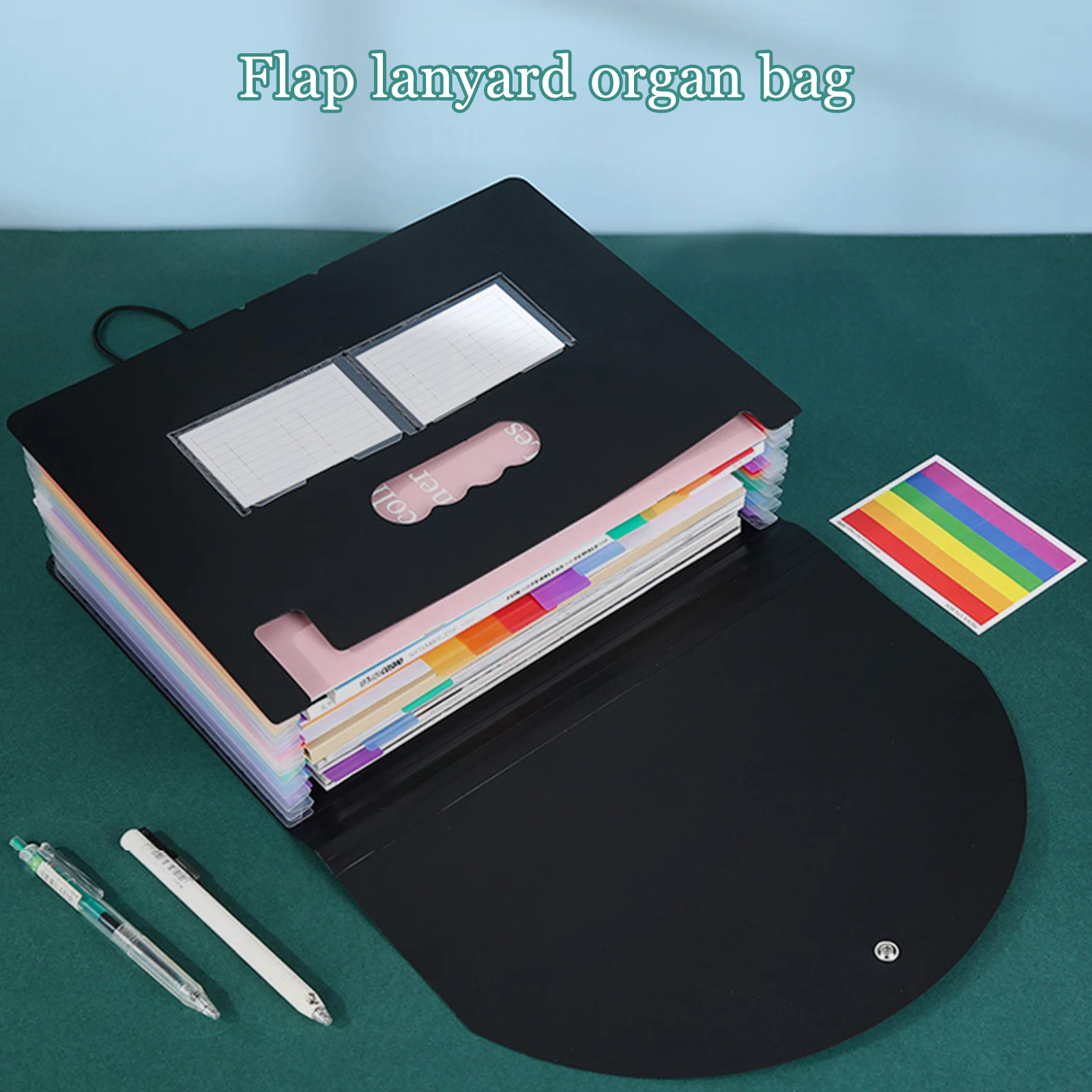 13/24 Pockets Accordian File Folder Expanding File Organizer Filing Box Multicolored Paper/Bill/Receipt/Document Holder Bag A4