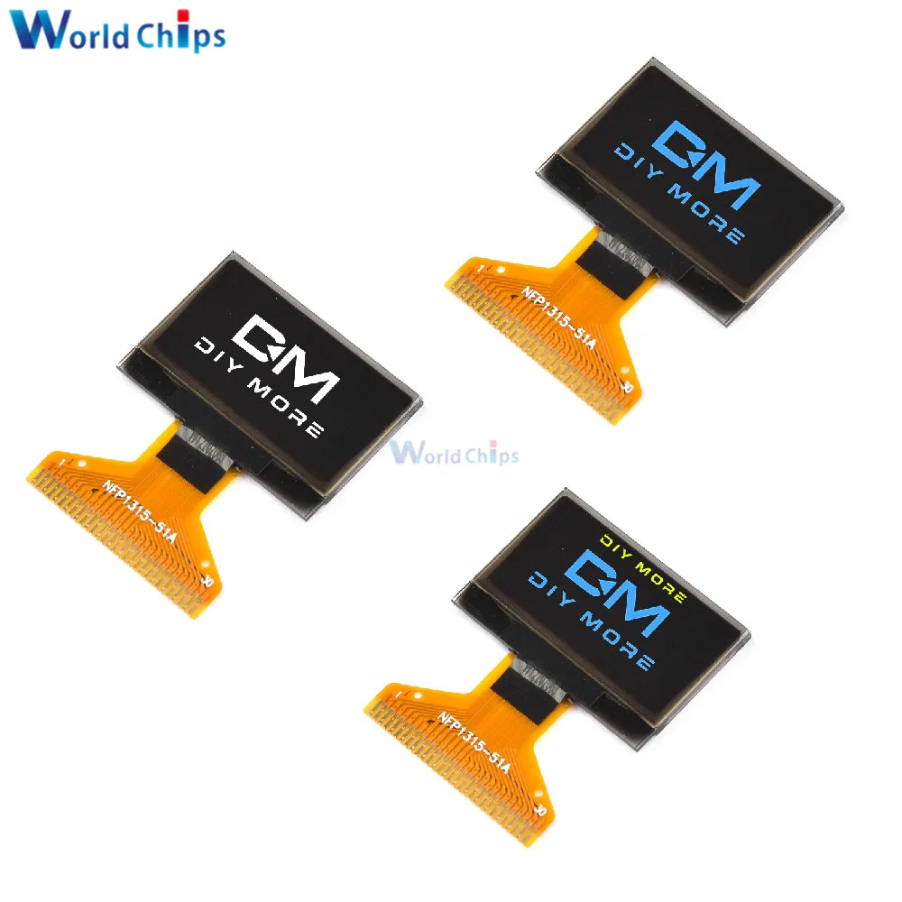 

0.96 Inch OLED LCD Screen 128X64 Resolution Control Chip SPI IIC Interface 30PIN Blue/White/Yellow Blue Display Module