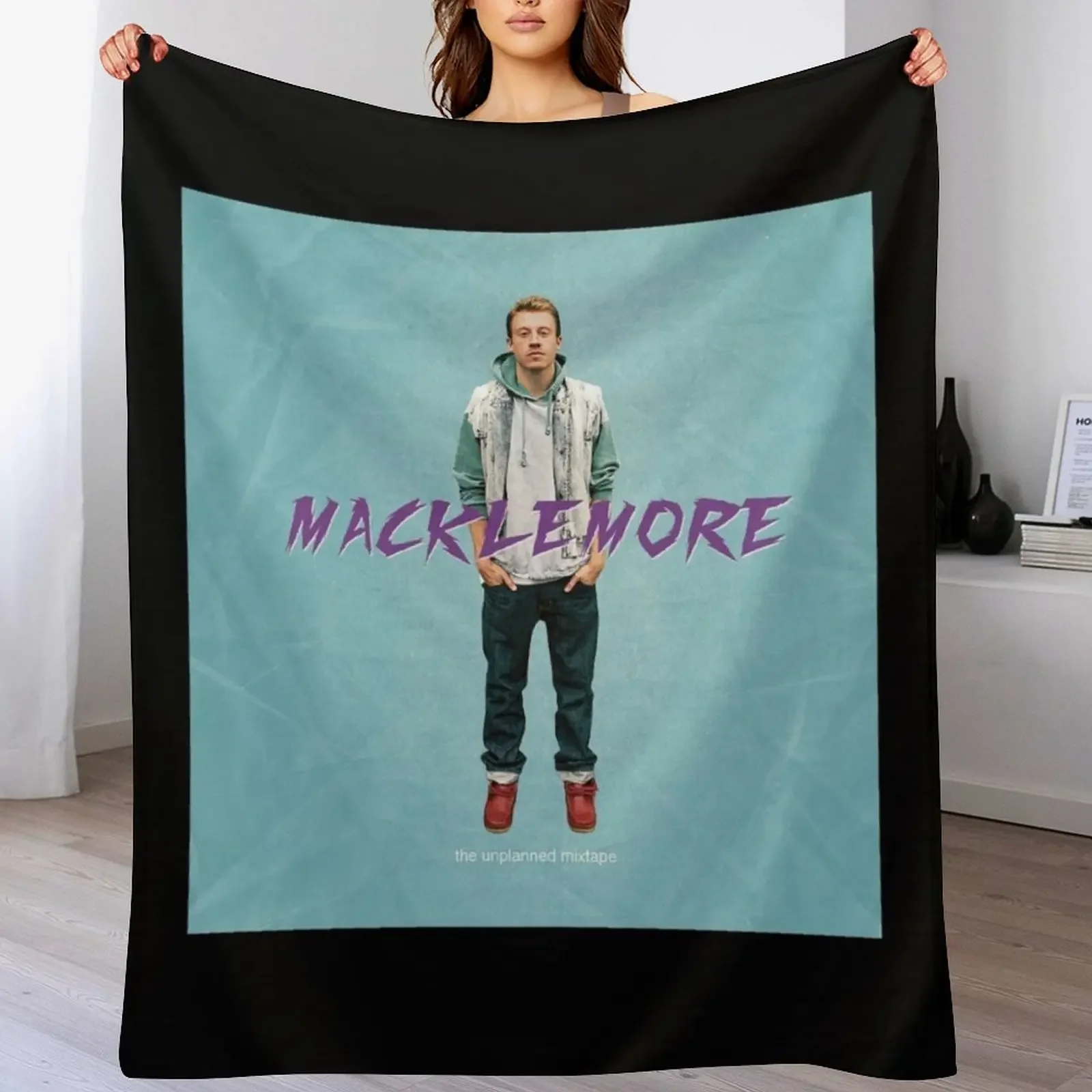 

Macklemore the unplanned mixtape Throw Blanket Hairy Single Flannel Fabric Soft Big Blankets
