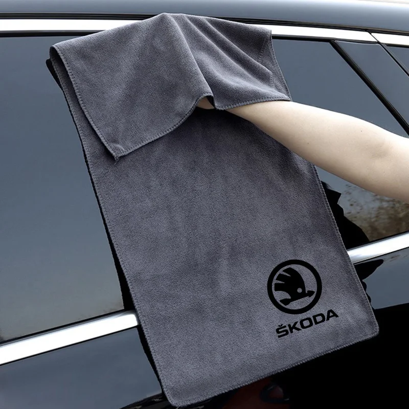 High Quality Microfiber Car Wash Towel Drying Cloth Cleaning Towel For Skoda Octavia Fabia Kamiq Kapoq Kodiaq Rapid Superb SCALA