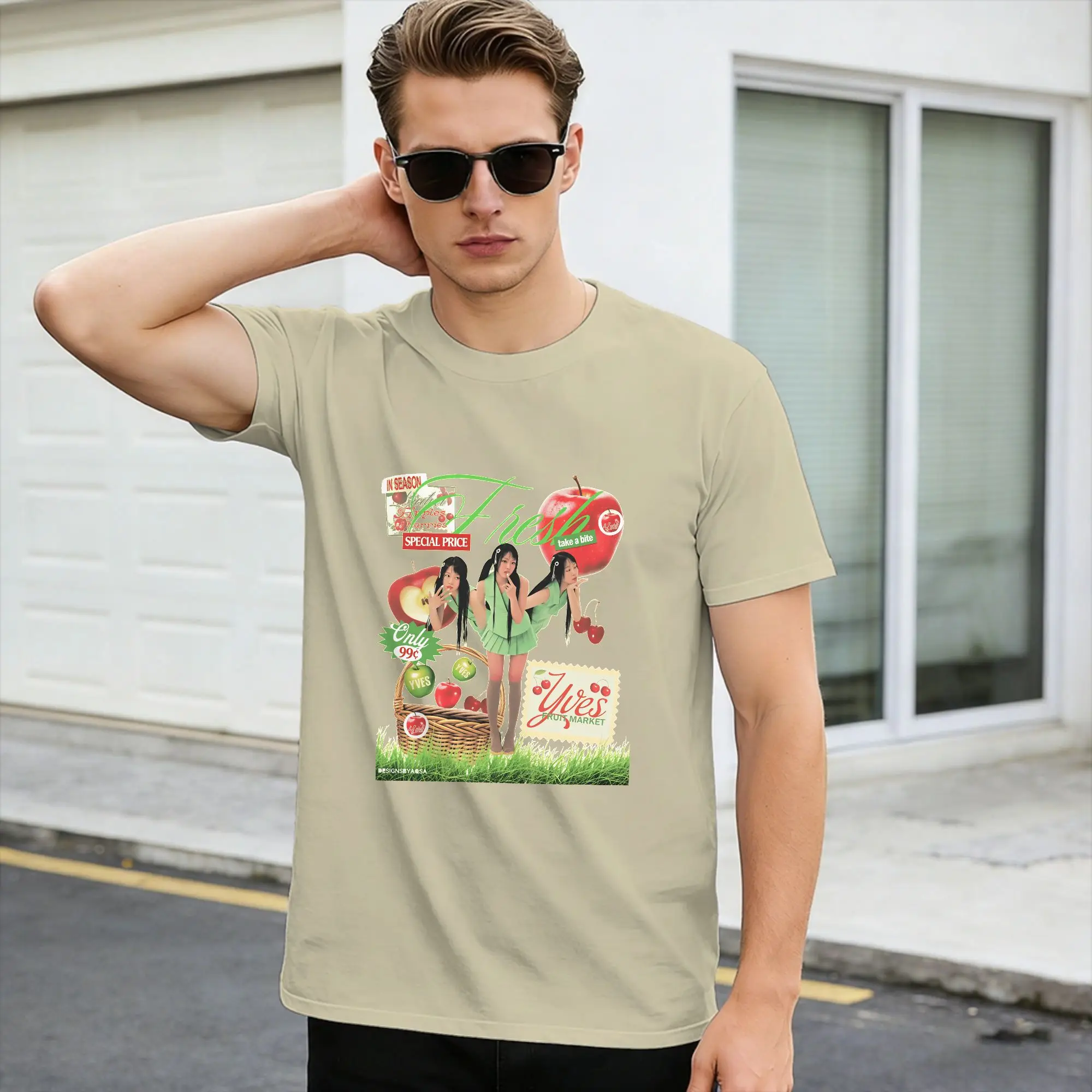 Couple T-Shirt Y-Yves Loop's Album T Shirts Trending  Beach Tees Y2K Retro Pure Cotton Tops Plus Size,