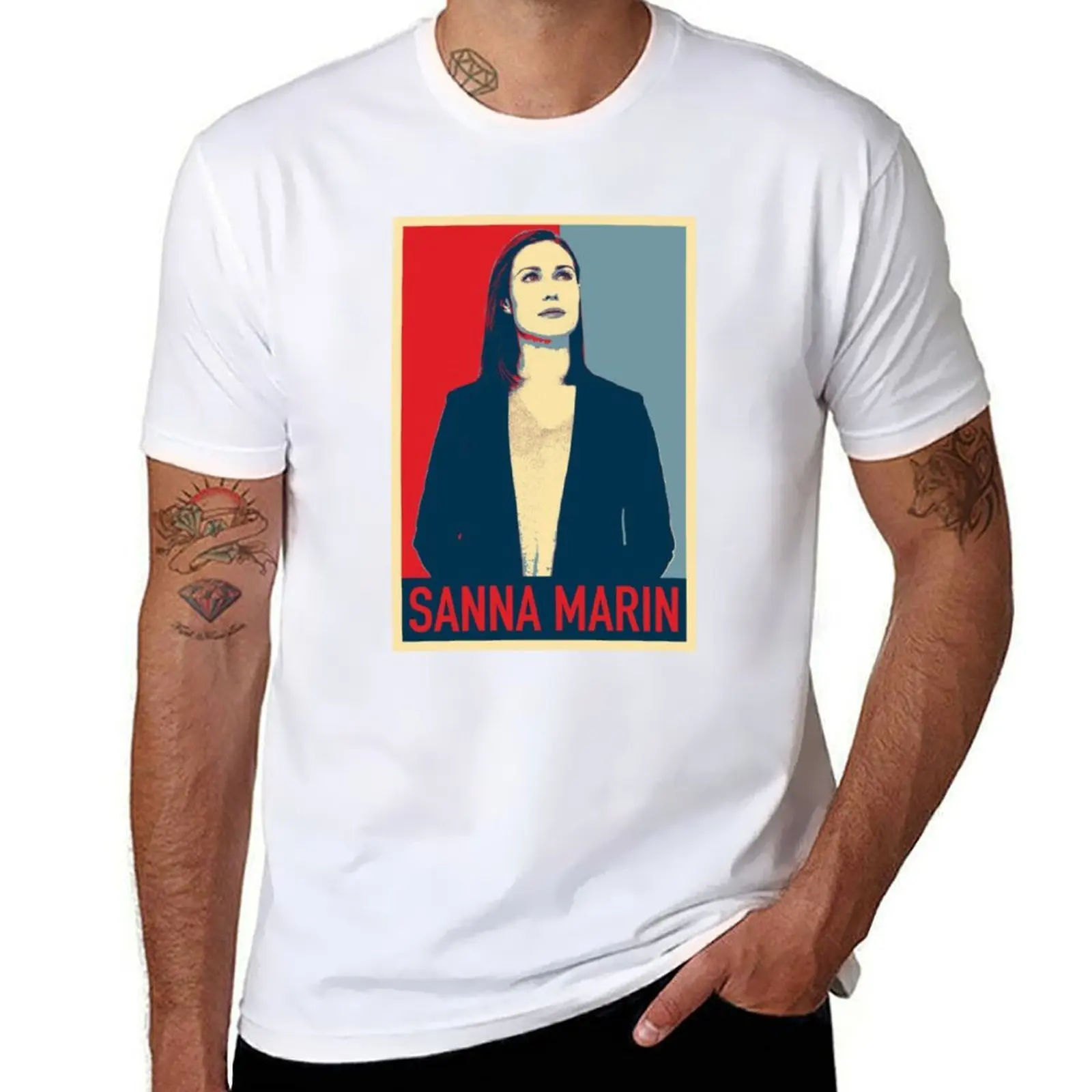 

Sanna Marin T-Shirt Regular Fit Plain Tee Shirt