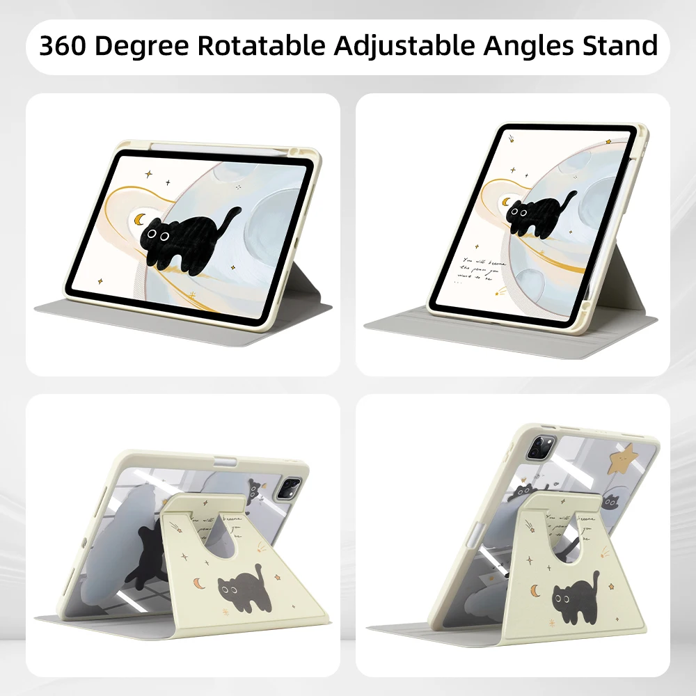 For iPad A16 Case 11th 10th Generation Pro 11 10.2 7 8 9th Cover Air 7 6 4 5 10.9 13in 11 12.9 M2 M3 M4 M5 Mini 6 7 Pencil Case