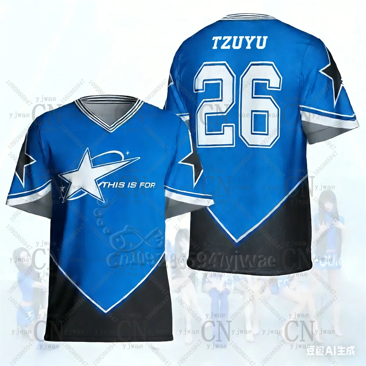 

ЭТО ДЛЯ Джерси 2026 Концертная футболка Y2k Модная уличная одежда Свободные летние мужские и женские футболки с v-образным вырезом и короткими рукавами