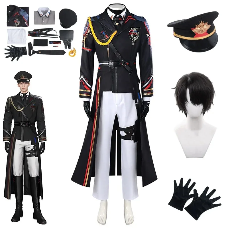 

Caleb Cosplay Game Love and Deepspace Costume Wig Farspace Colonel Coat Shirt Hat Gloves Belt Props Full Men Women Party Set