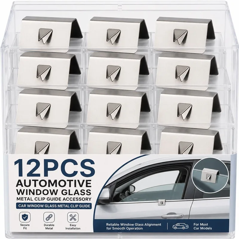 1-12PCS New Wind Rain Deflector Channel Metal Retaining Clips Stainless Steel for BMW Front Left Rear Right Wind Clamps Kit