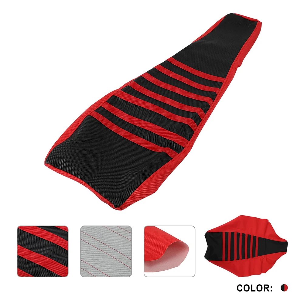 متوافق مع TRX450ER 2006-2009 2012 / TRX250EX 2006-2024 غطاء مقعد الدراجة الترابية، جلد PVC مرن، أحمر، مقاوم للماء