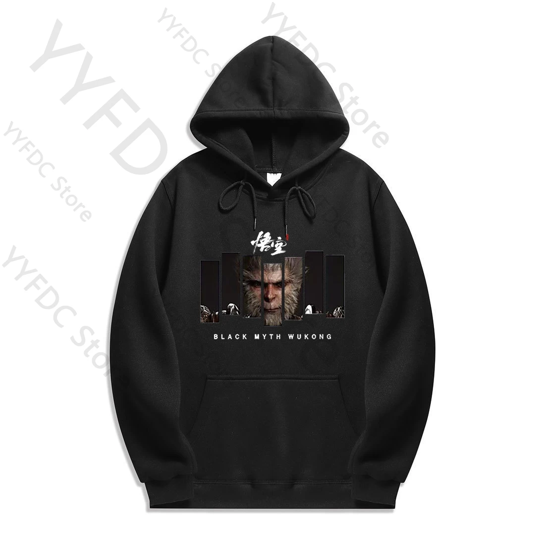 Black Myth Wukong Hoodies Cartoon Fashion Hop Hop Men Women Oversized Sweatshirt Autumn Loose Hooded Pullover Anime Print Hoodie