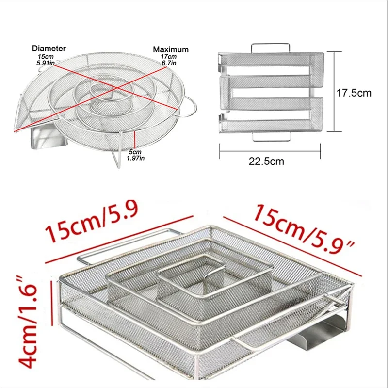 Cold Smoke Generator for BBQ Wood Chip Smoking Box Bacon Fish Salmon Meat Cooking Smoker Tools Stainless BBQ Tools