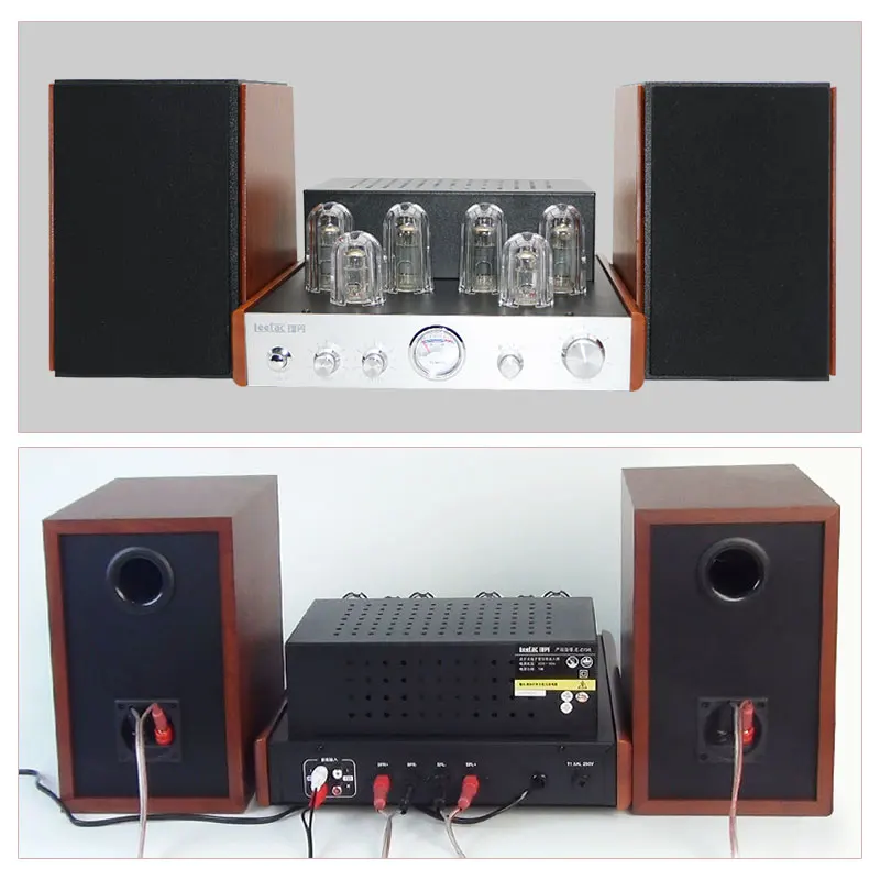 

2026 El34 Multifunctional Hifi Audio Home Class bluetooth High Power Triode Bass Vacuum Tube Amplifier Kit with Coaxial