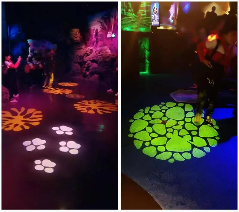 Proiettore multi-immagine Pubblicità per edifici commerciali HD per esterni Luci a LED Pubblicità a pavimento con luce di proiezione a LED
