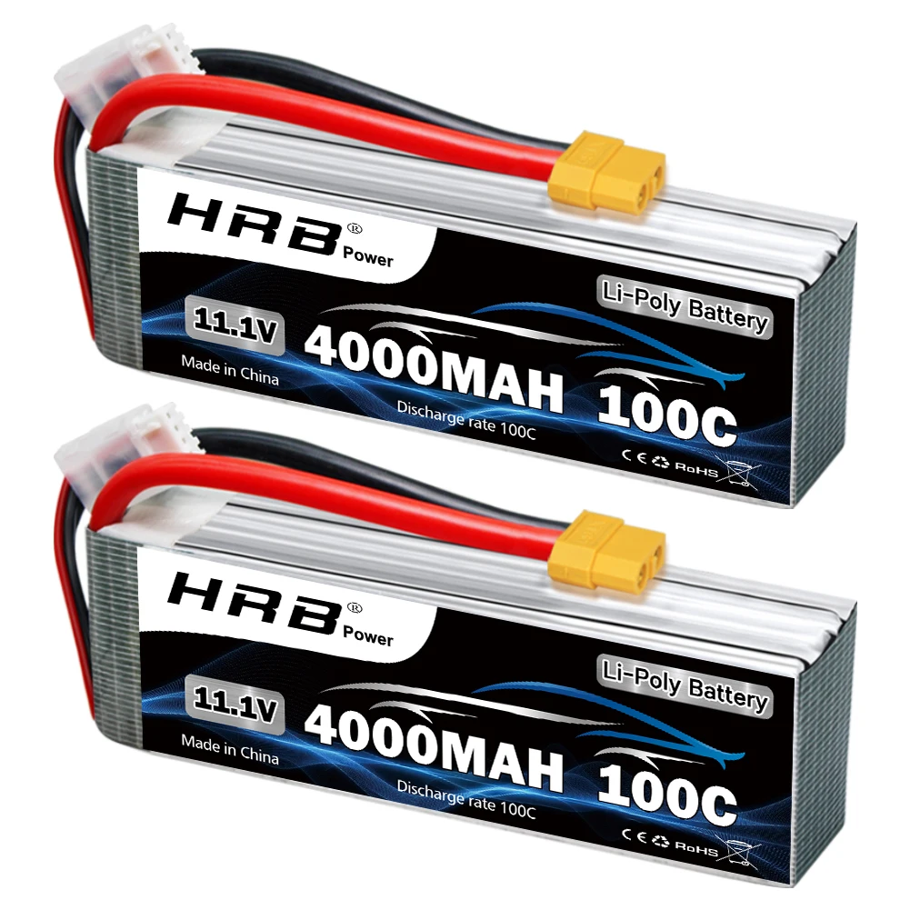 1/2 stücke HRB 3S Lipo Batterie 11,1 v 4000 mah RC Lipo 100C Mit XT60 Stecker für RC Auto Lkw Monster RC Boot RC Flugzeug RC Drone