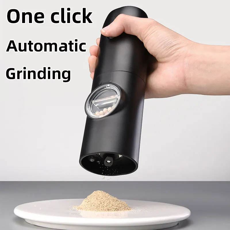 Electric Salt And Pepper Grinder,Spice Grinder,Automatic Pepper Grinder Grinding Bottle Kitchen Artifact Small Tool,Usb Charging