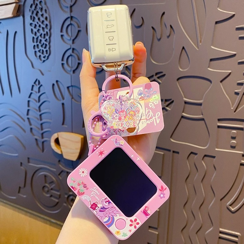 Authentic My Little Pony Graffiti Drawing Board Keychain Erasable Writing Board Educational Toy Backpack Decoration Horse