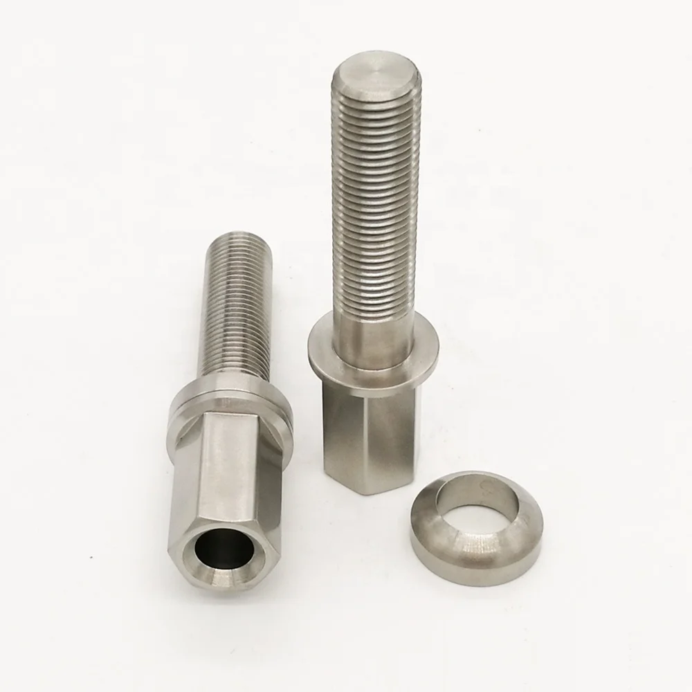 BOTRAK 48mm thread Ti-6Al-4V 14x1.5 or M14x1.5 ball radius seat titanium wheel lug bolts for promotion