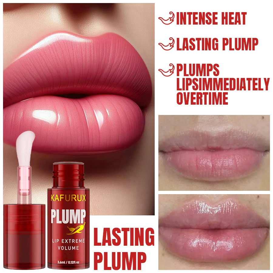 1PC Lip Plump Olio per labbra a lunga durata Idratante Lip Gloss Siero Volumizzante istantaneo Essenza Olio Riparazione Labbra Linee sottili Aumenta El