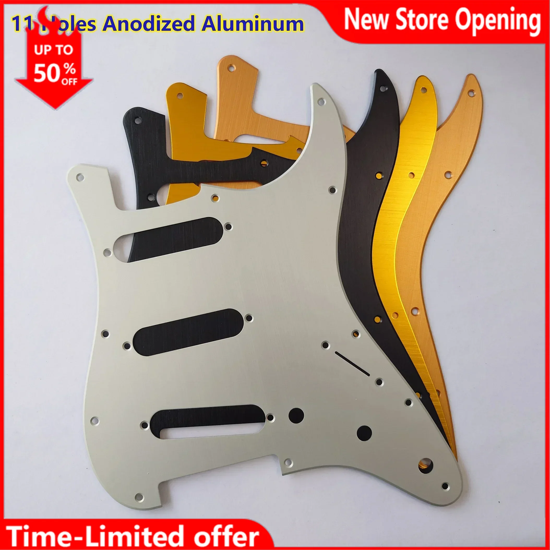 

11 Holes SSS Guitar pickguard Anodized Aluminum Electric Guitar Scratch Plate Replacement Parts For ST SSS Guitar