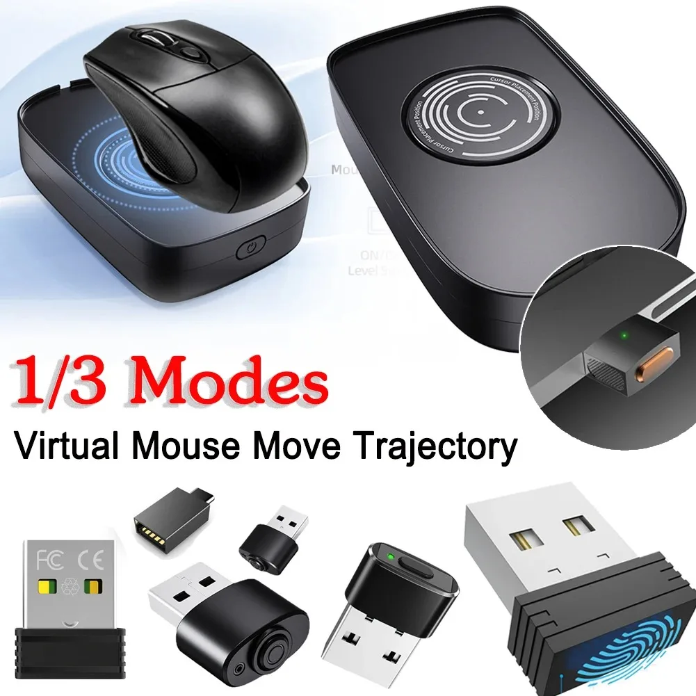 Mouse Jiggler Undetectable Mouse Mover Virtual Mouse Movement Simulator with ON/OFF Switch for Computer Awakening Lock Screen