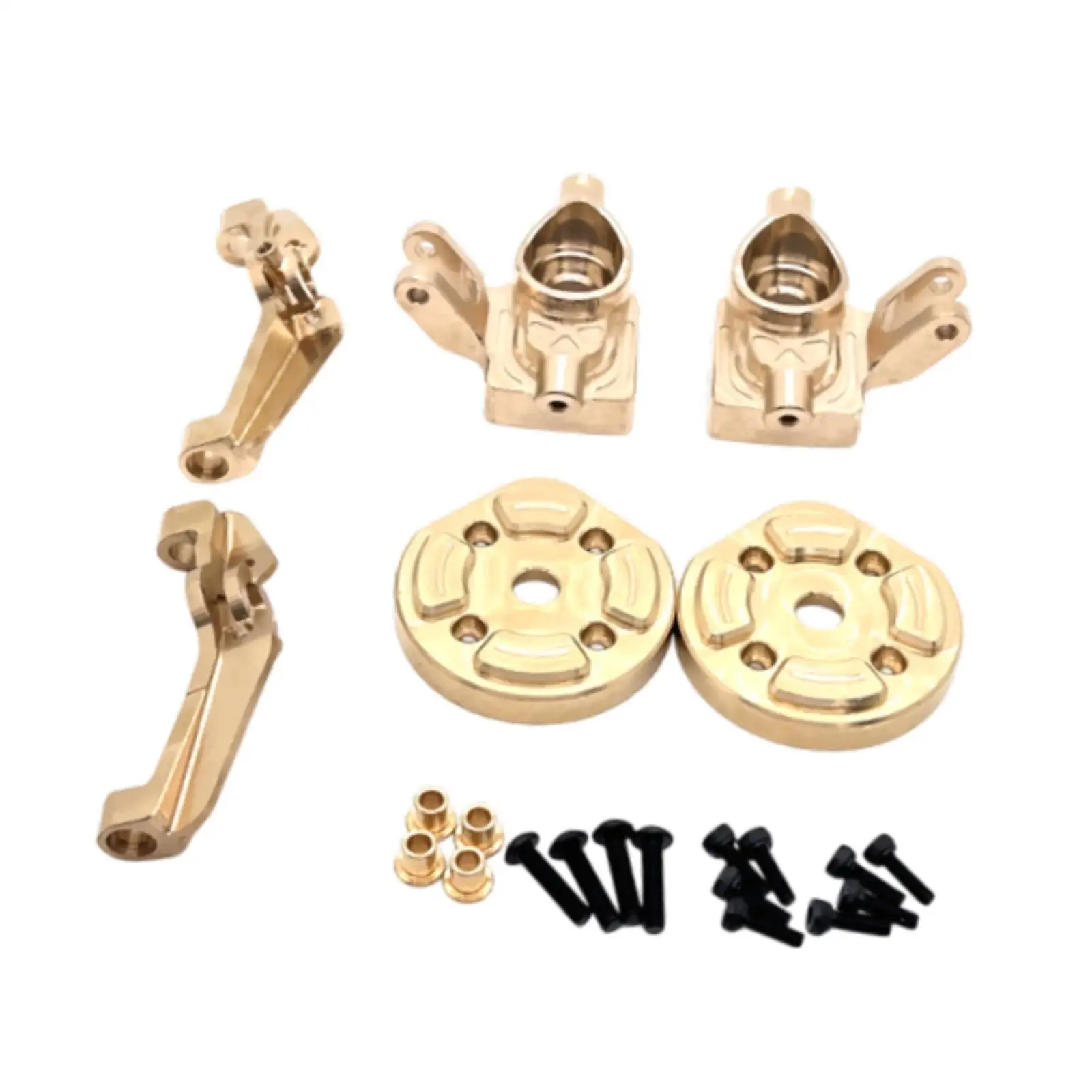 

6x 1/12 Front Axle Steering Cup Brass Heavy Duty Gear Cover C Hub Carrier Replace Parts for H12Y Crawler Model Car DIY Modified