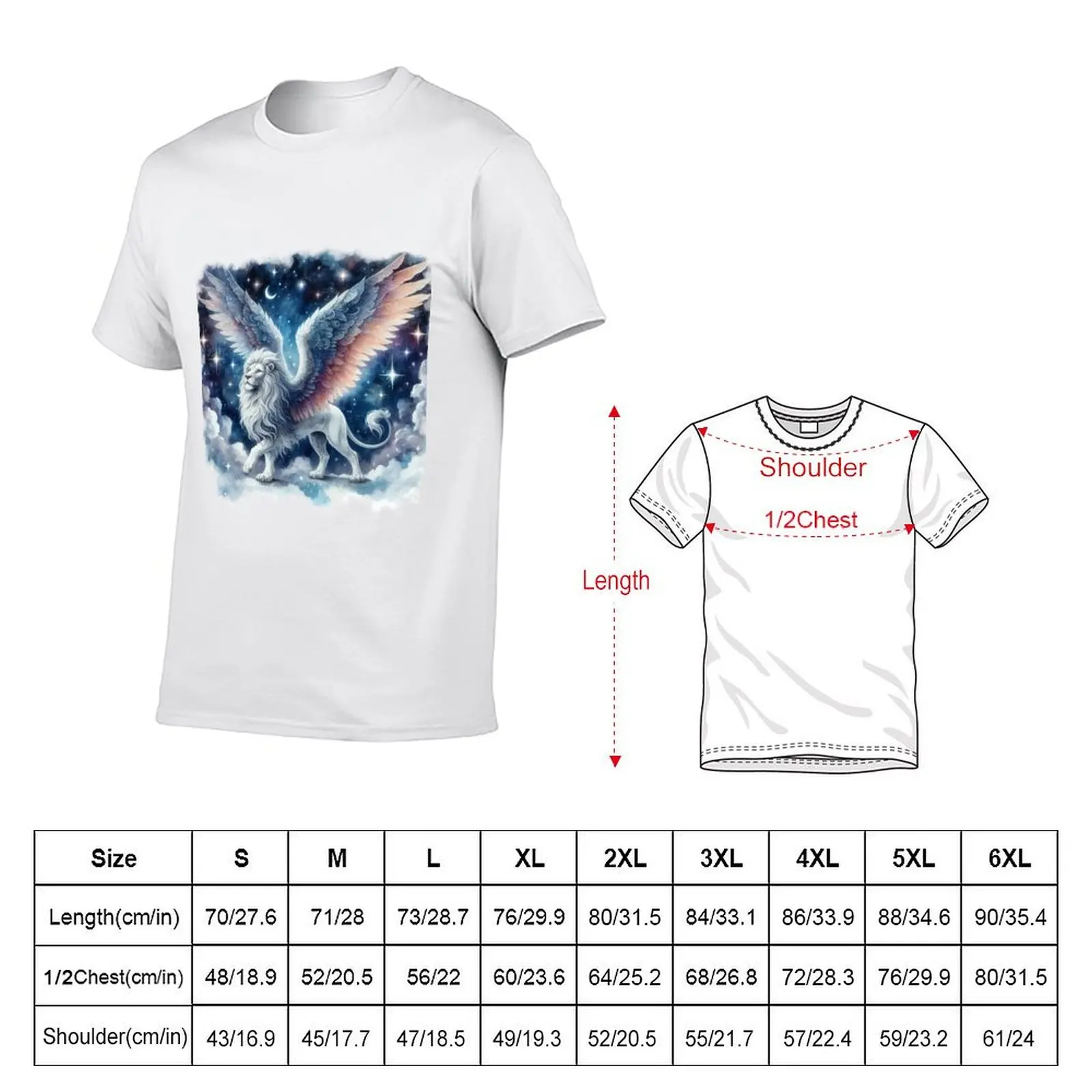 Starry Lion - Majestic Lion Art Print T-Shirt Quick Dry Travel T-Shirt
