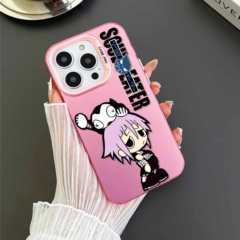 كول فيشن S-الروح الآكل لابل آيفون 17 16E 16 15 14 13 12 ميني برو ماكس زائد غطاء فوندا سيليكون لينة الملونة جراب هاتف #3