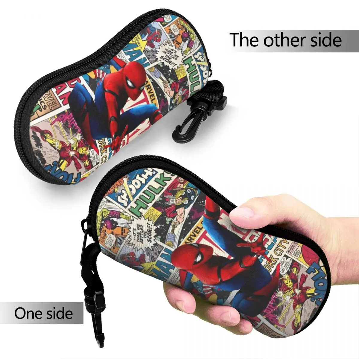 Spider-Man Comic Handsome Cool Glasses Case Printing Accessories Cartoon Anime Glasses Storage Box Small Glasses Box