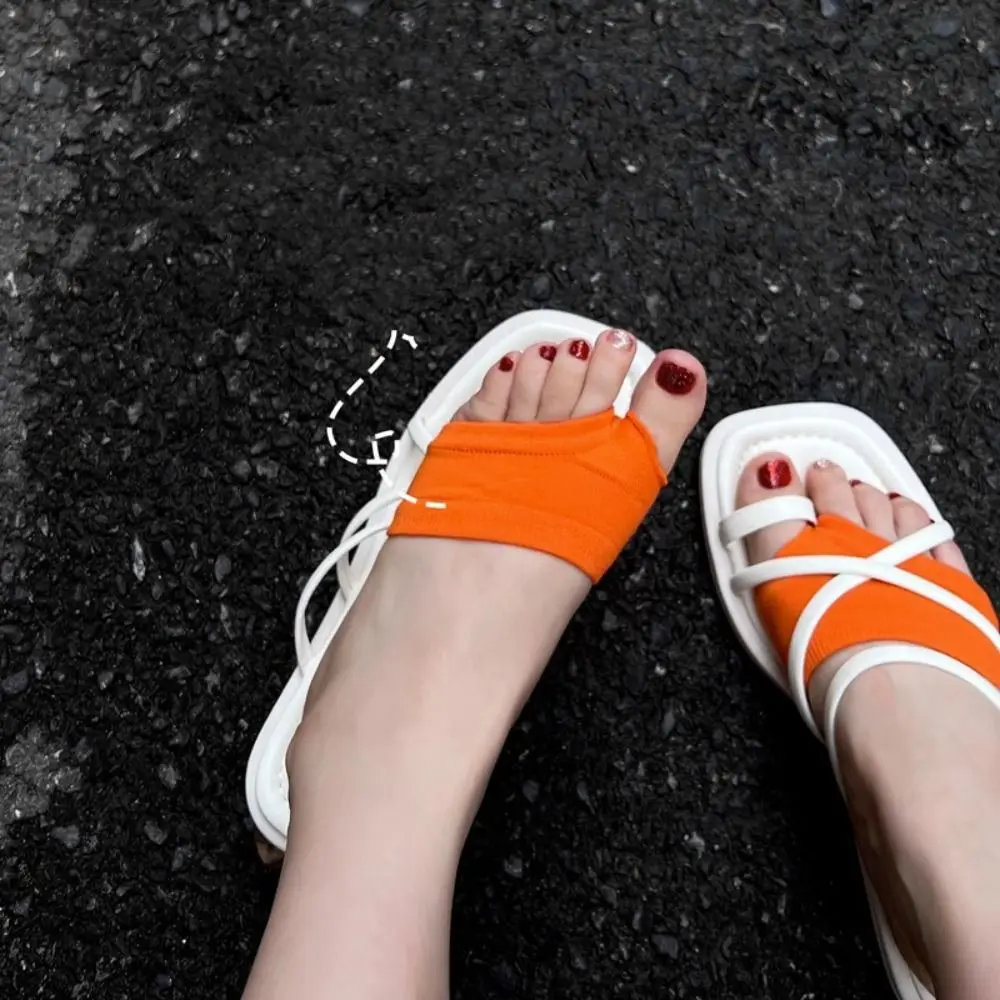 5 pares de chinelos invisíveis meias curtas dividindo dedos algodão antepé meias antiderrapantes meias toe flip flops acessório